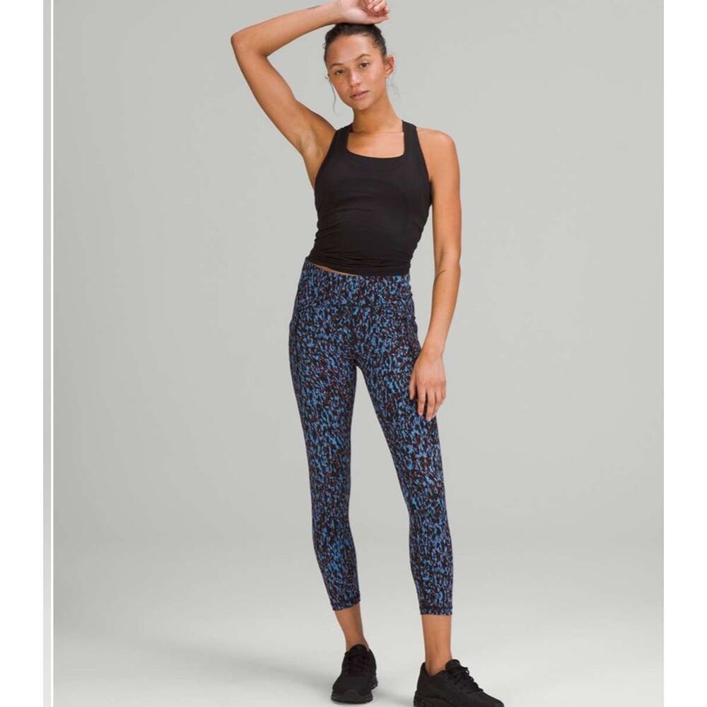 Lululemon Swift Speed High-Rise Tight 28" Leopard Camo Blue Nile Multi SZ 2 - Picture 1 of 7